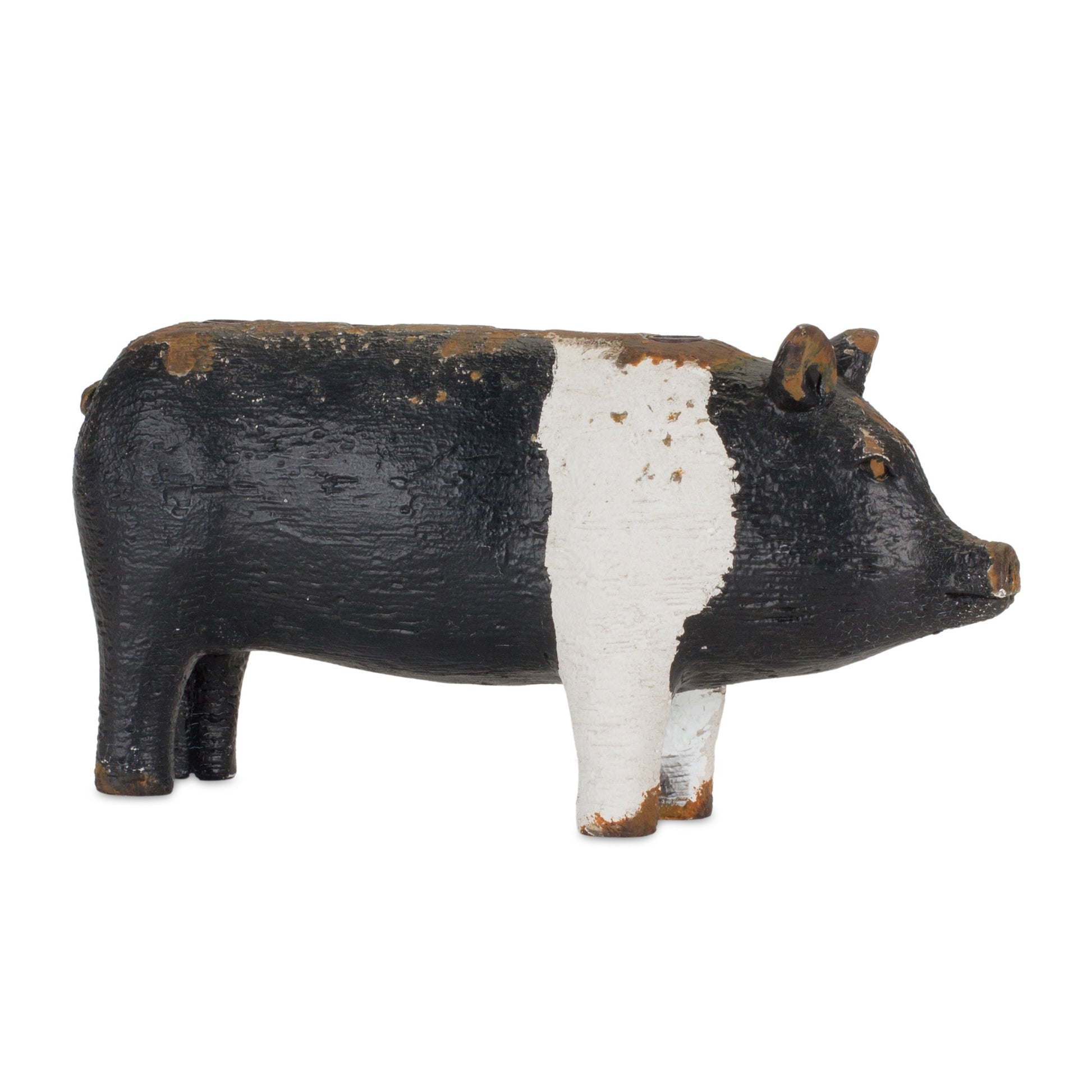 Set of Four Black and White Farm Animal Polyresin Tabletop Candleholders-Candle Holders-DECOROLALA
