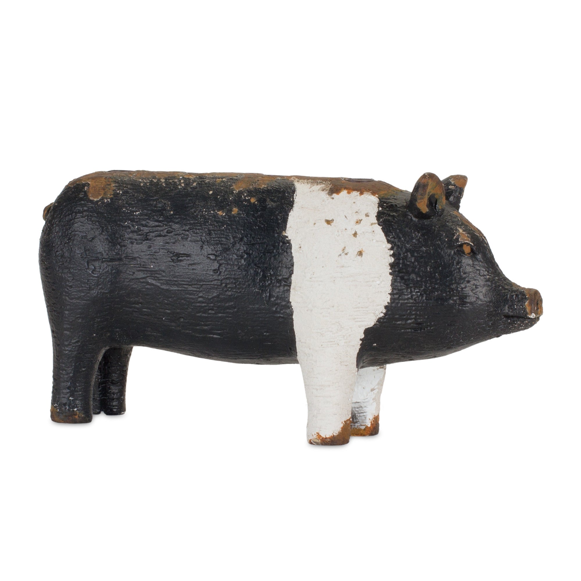 Set of Four Black and White Farm Animal Polyresin Tabletop Candleholders-Candle Holders-DECOROLALA