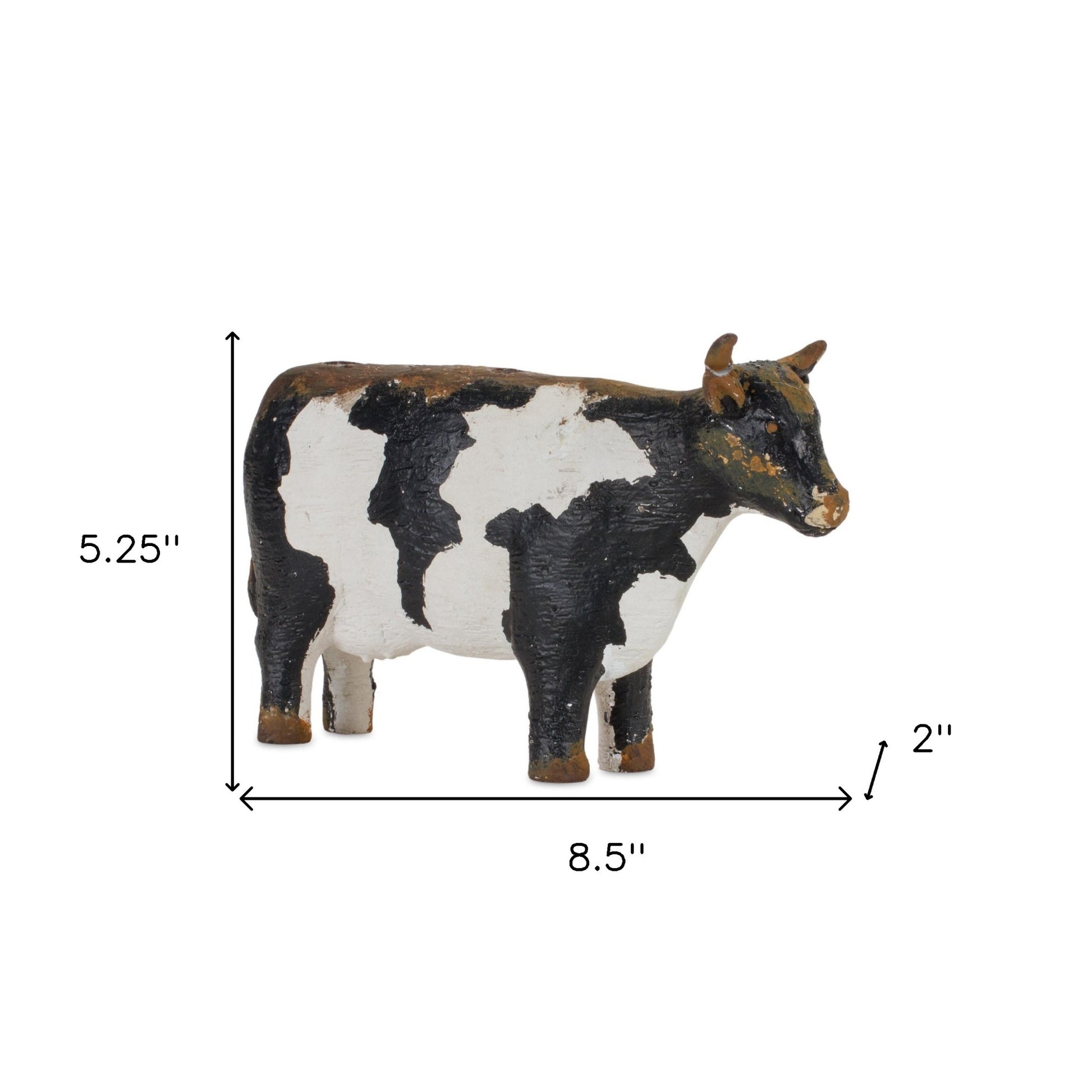 Set of Four Black and White Farm Animal Polyresin Tabletop Candleholders-Candle Holders-DECOROLALA