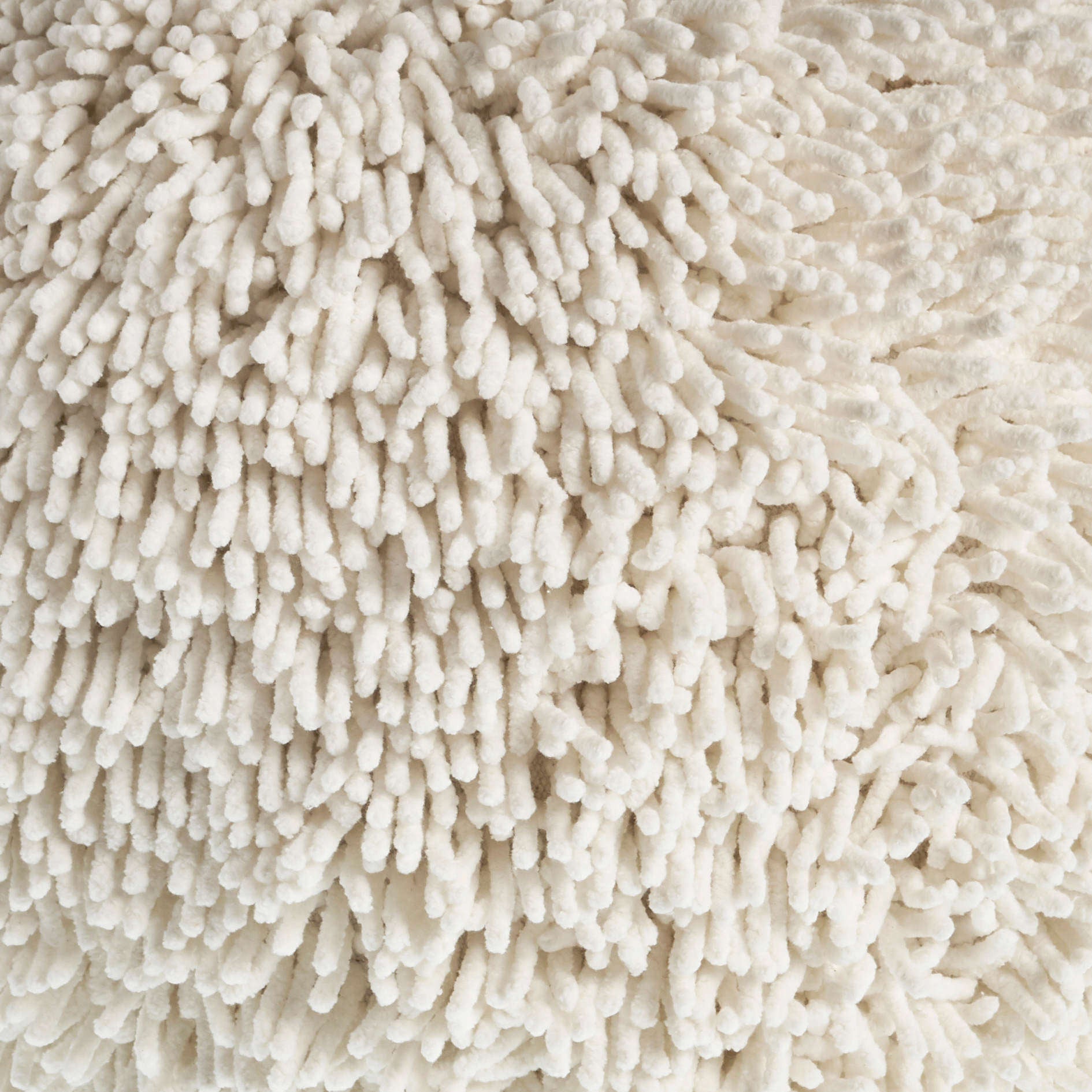 20" Cream Cotton Tufted Round Geometric Pouf Ottoman-Ottomans-DECOROLALA