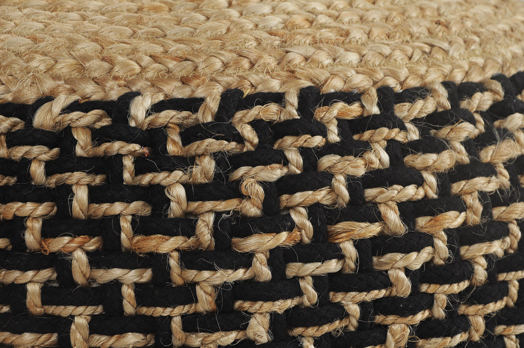 18" Tan Jute Ottoman-8