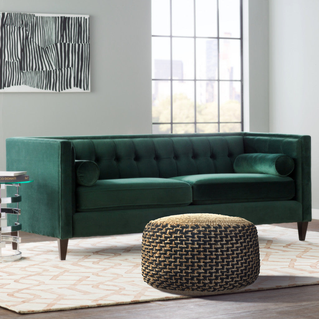 18" Tan Jute Ottoman-5