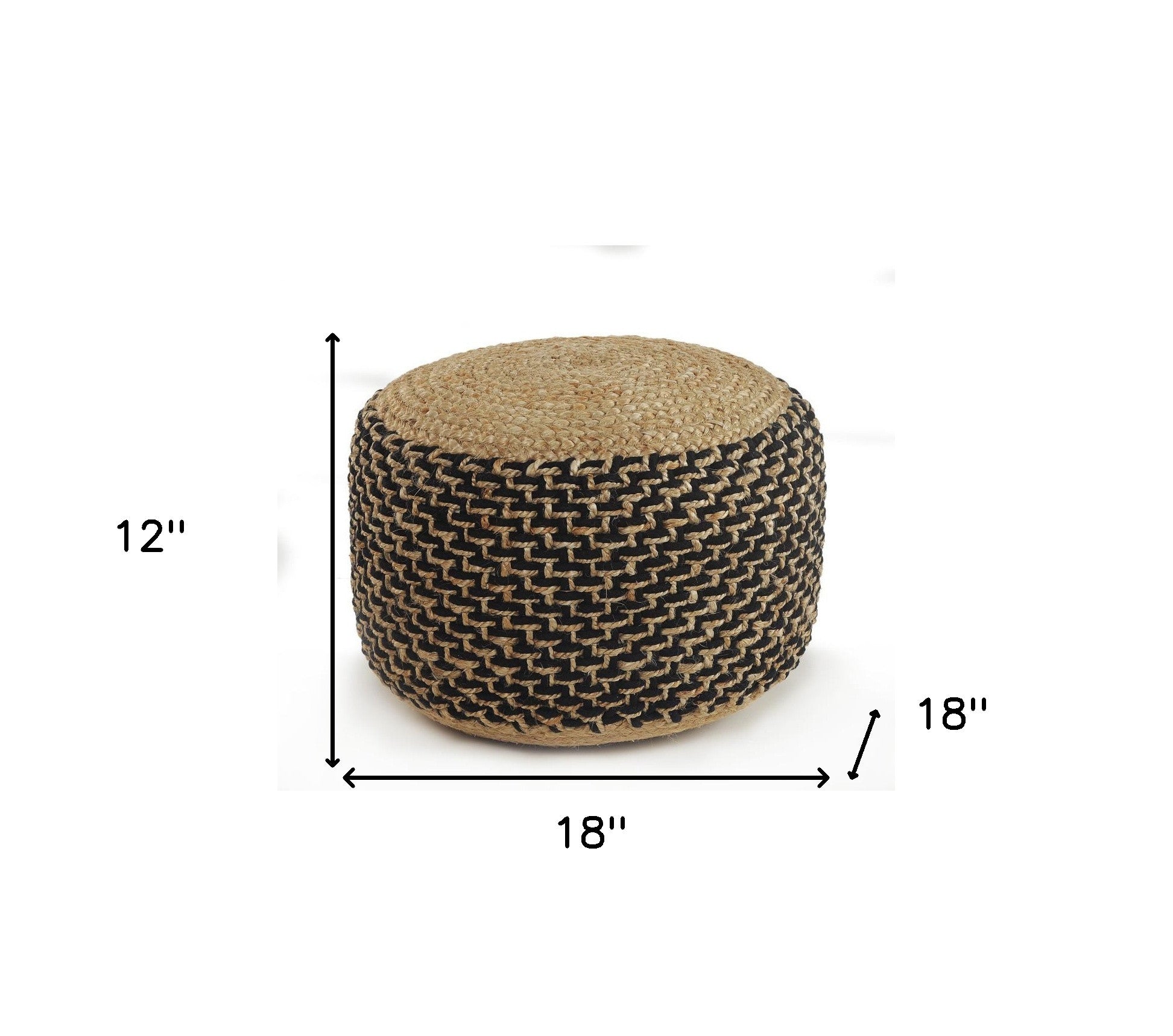 18" Tan Jute Ottoman-7