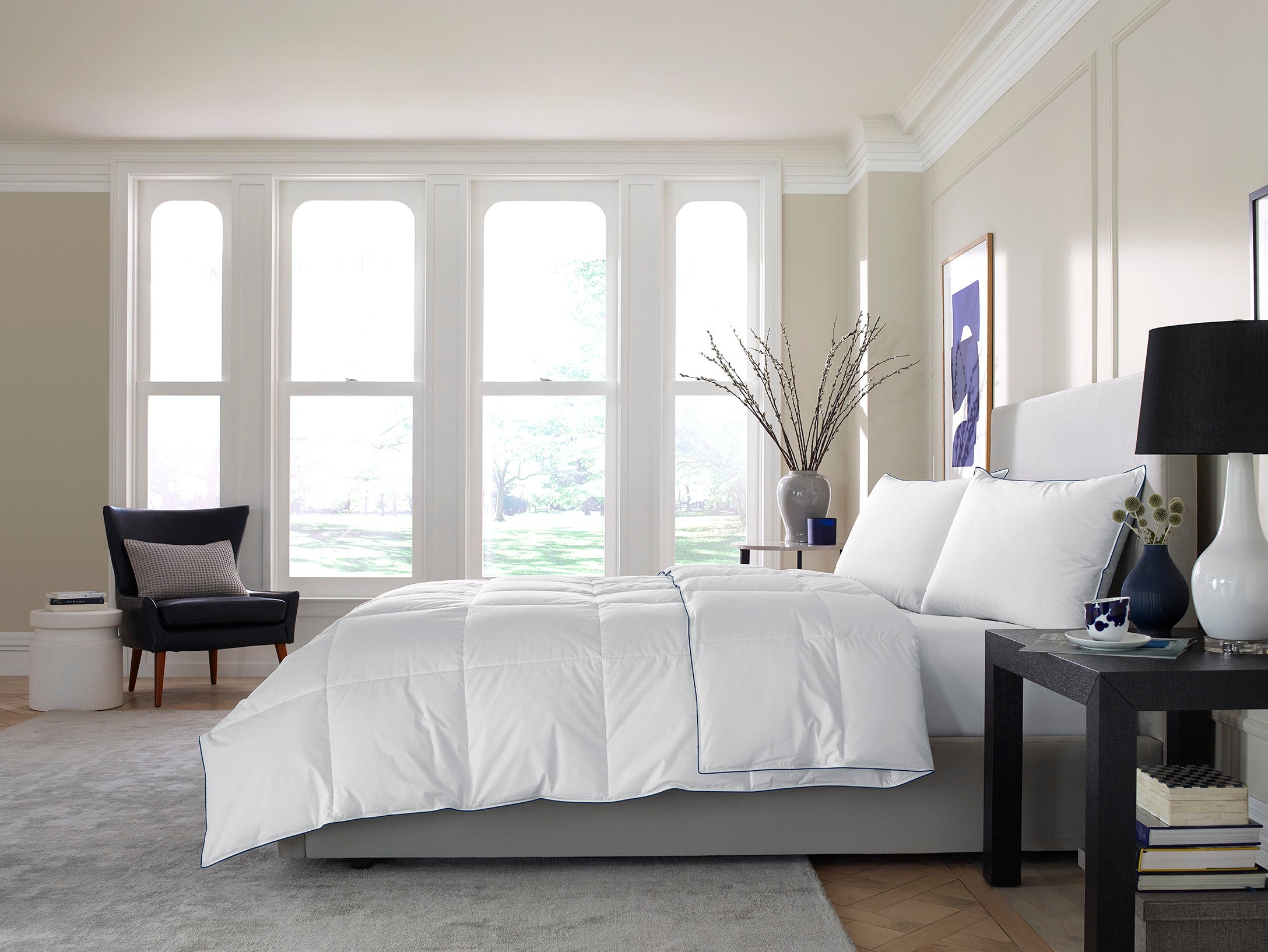 White Queen Washable Feather And Down Comforter-Down Comforters and Duvets-DECOROLALA