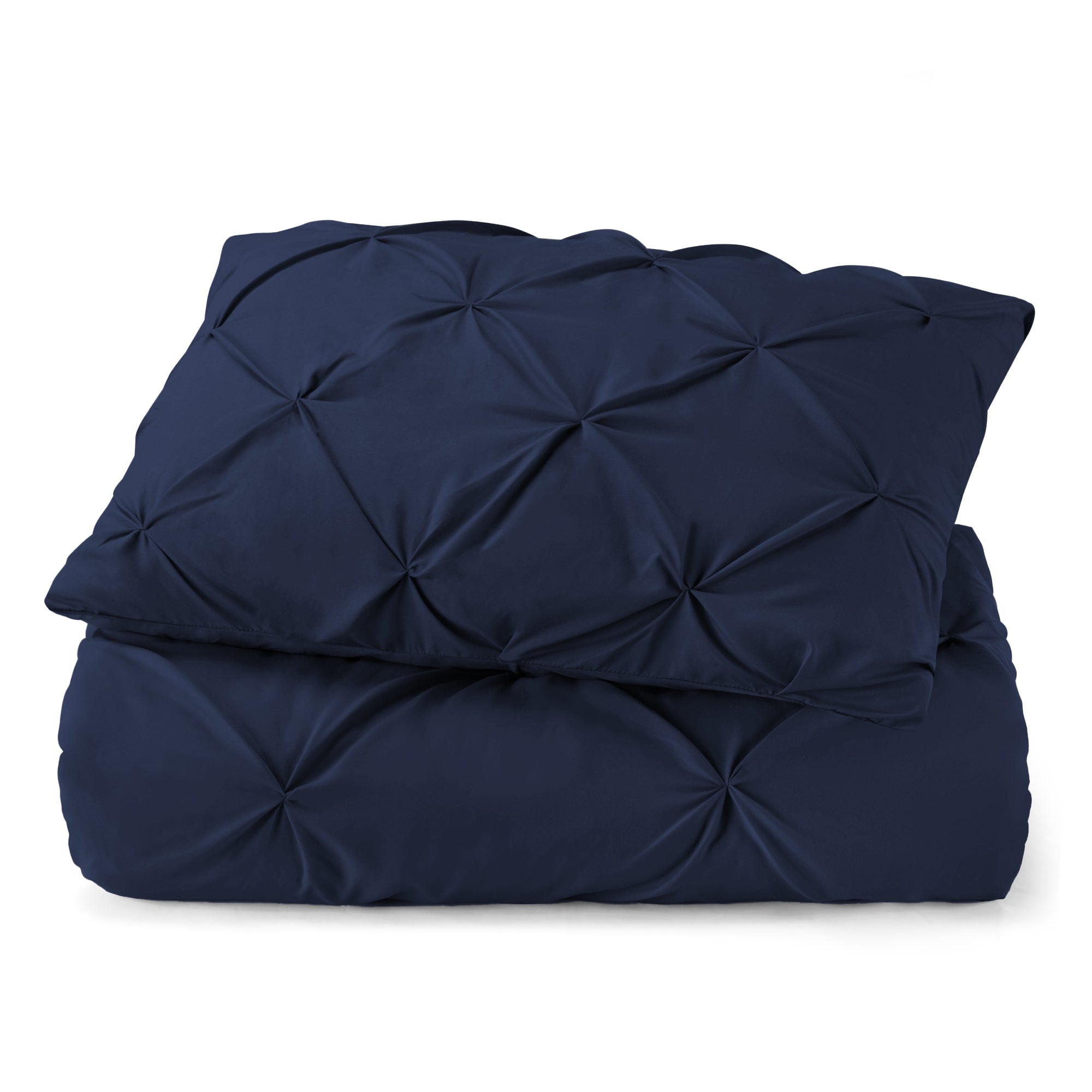 Navy Blue Queen Microfiber 110 Thread Count Washable Down Alternative Comforter-Down Comforters and Duvets-DECOROLALA