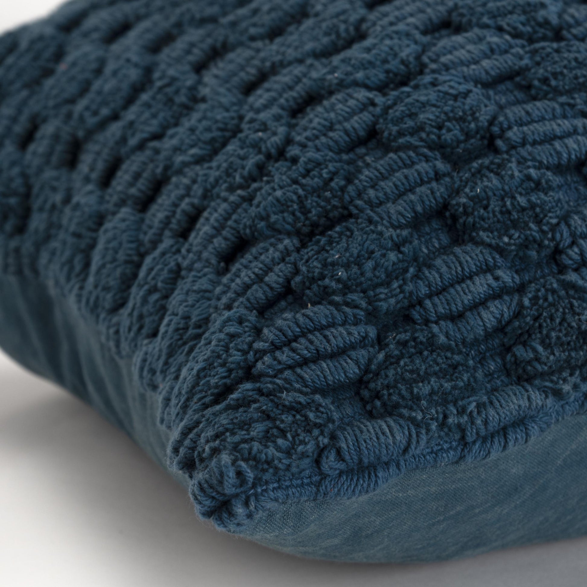 20" Teal Cotton Throw Pillow With Texture-Accent Throw Pillows-DECOROLALA