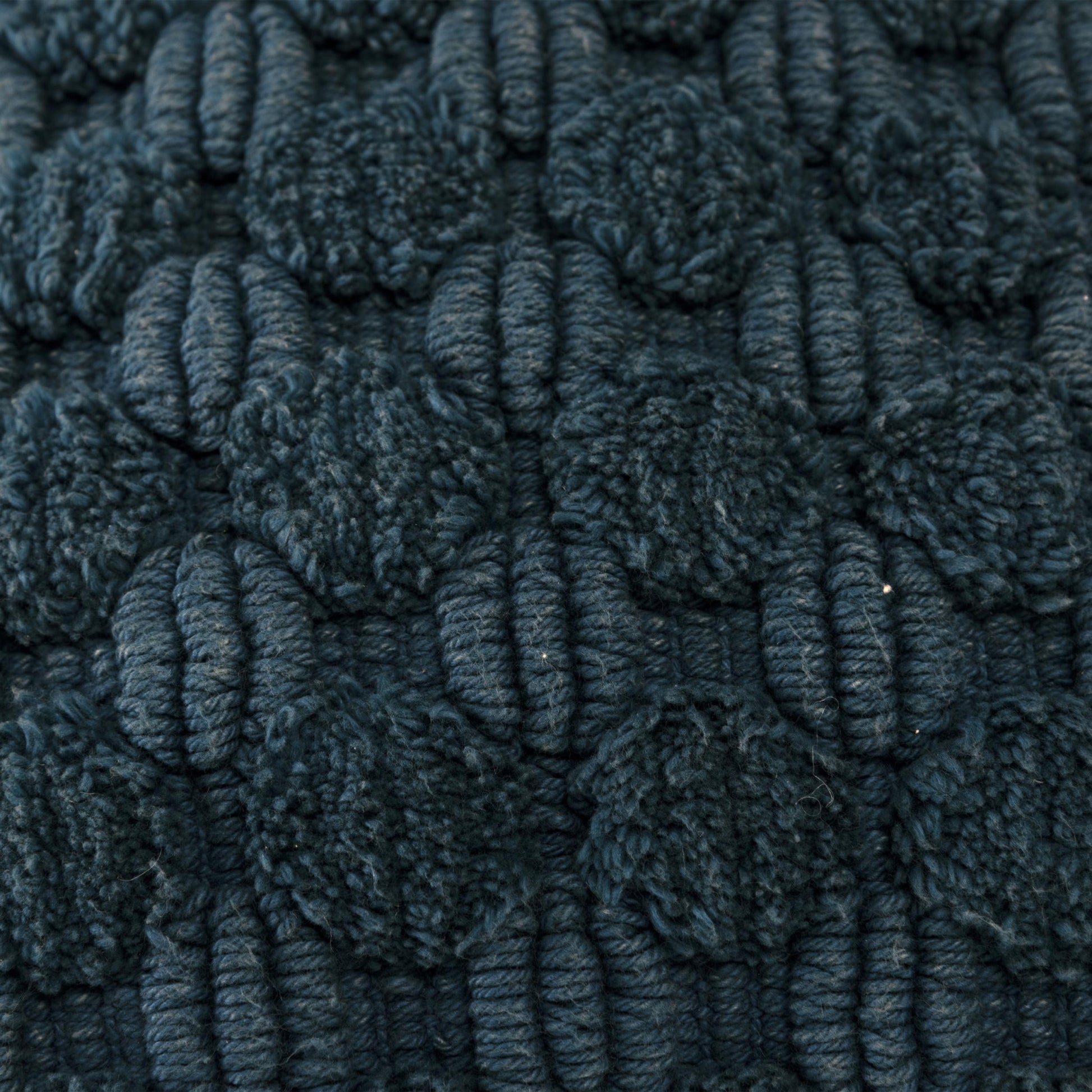 20" Teal Cotton Throw Pillow With Texture-Accent Throw Pillows-DECOROLALA