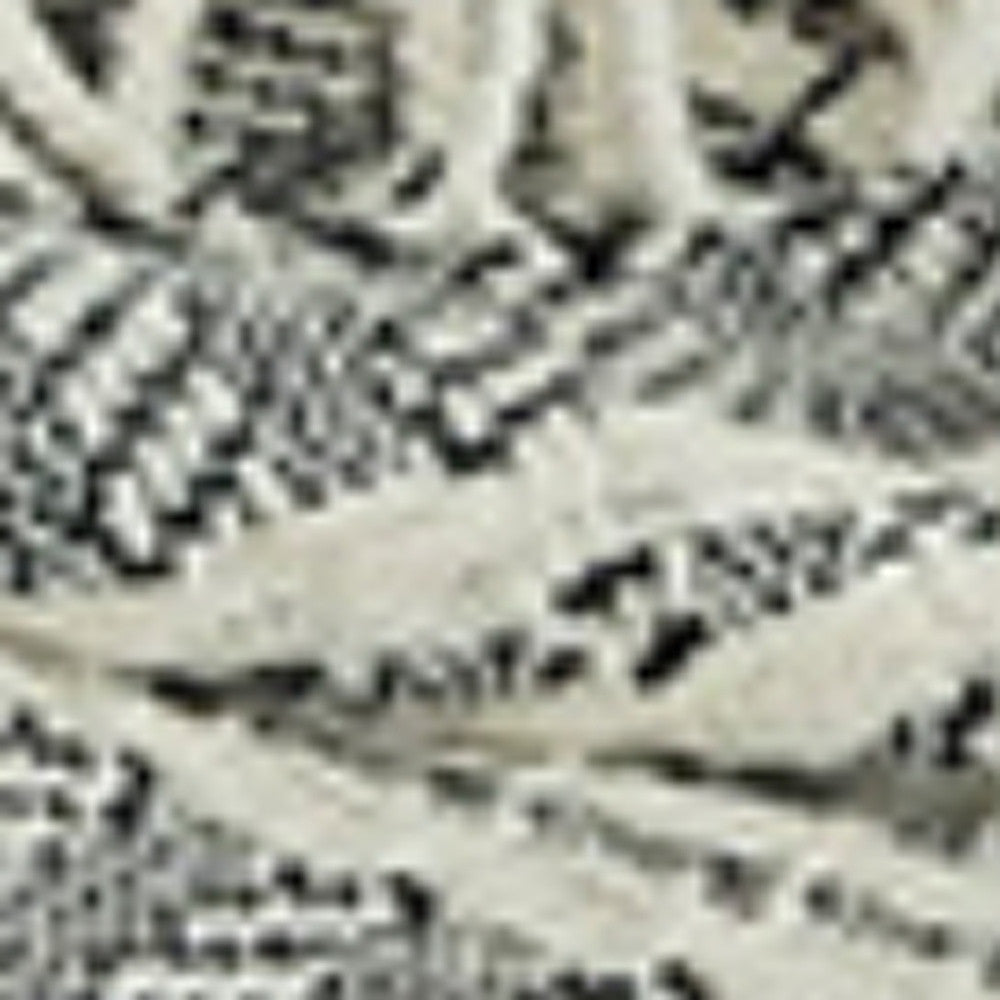 Black Woven 100% Cotton Throw Blanket-Throws & Blankets-DECOROLALA