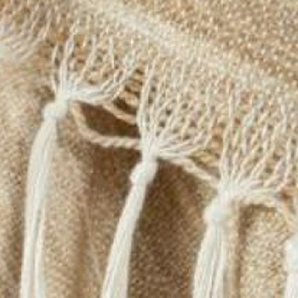 Beige Woven 100% Poly Pet Throw Blanket-Throws & Blankets-DECOROLALA