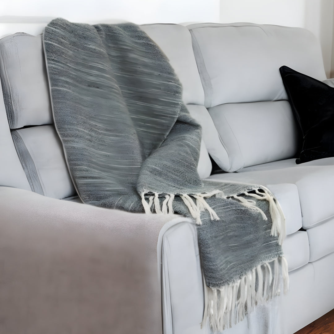 Black Woven 100% Poly Pet Throw Blanket-Throws & Blankets-DECOROLALA
