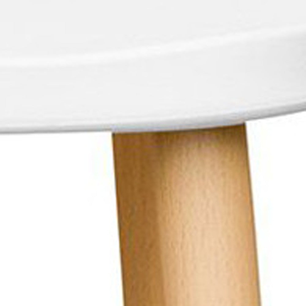 White And Natural Metal and Plastic Windsor Back Dining Side Chair-6