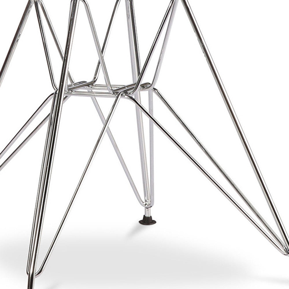 Clear and Silver Steel Dining Side Chair-Dining Chairs-DECOROLALA