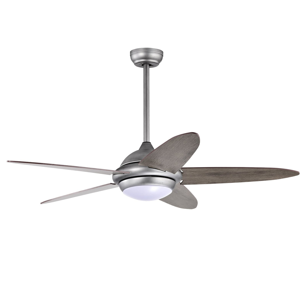52 Inch Ceiling Fan with Lights and 3 Lighting Colors-Silver Gray-Ceiling Fans-DECOROLALA