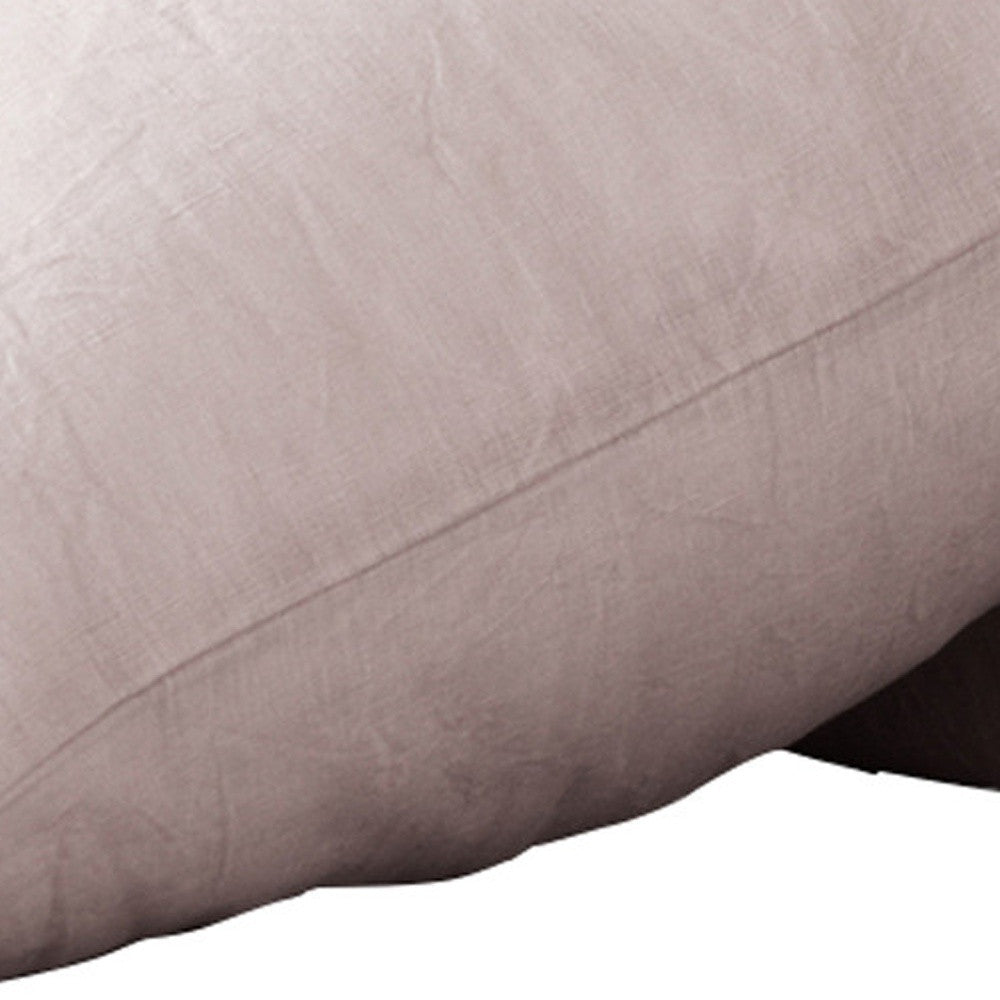 Set of Two Light Pink Linen Pillowcases-Bed Sheets-DECOROLALA