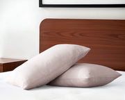 Set of Two Light Pink Linen Pillowcases-Bed Sheets-DECOROLALA