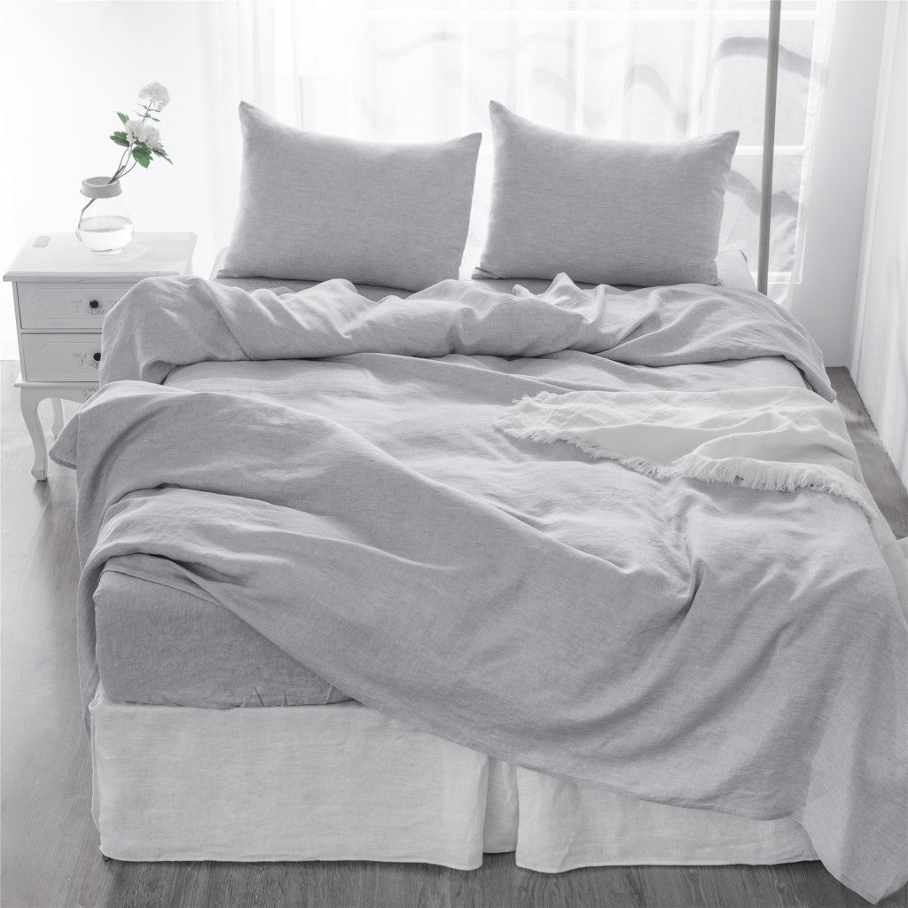 Four Piece Cloud Linen Sheet Set-Bed Sheets-DECOROLALA