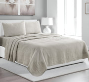 Four Piece Light Gray Linen Sheet Set-Bed Sheets-DECOROLALA
