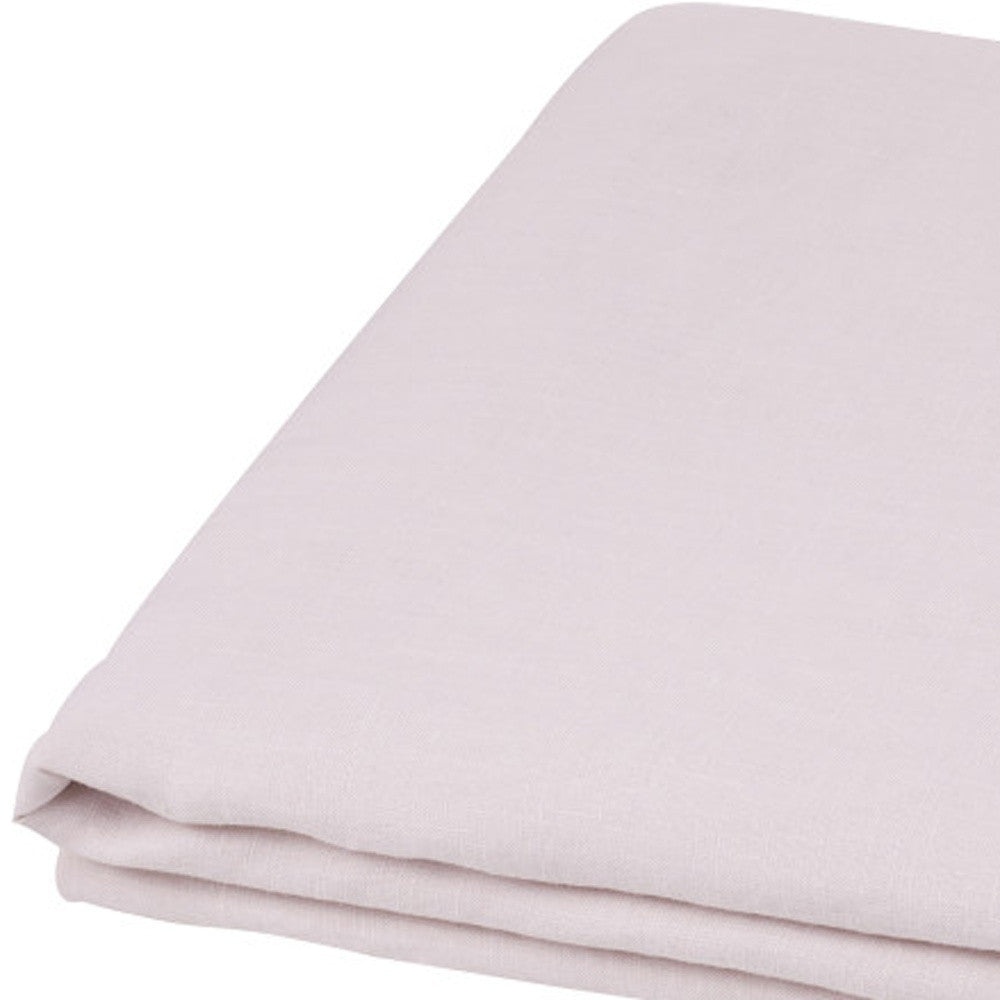 Light Pink Linen King Flat Sheet-Bed Sheets-DECOROLALA