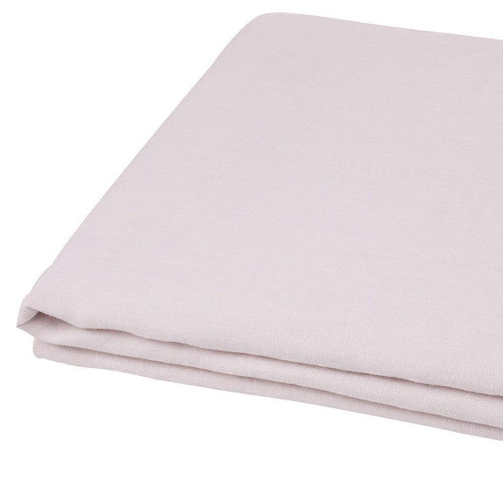 Light Pink Linen King Flat Sheet-Bed Sheets-DECOROLALA