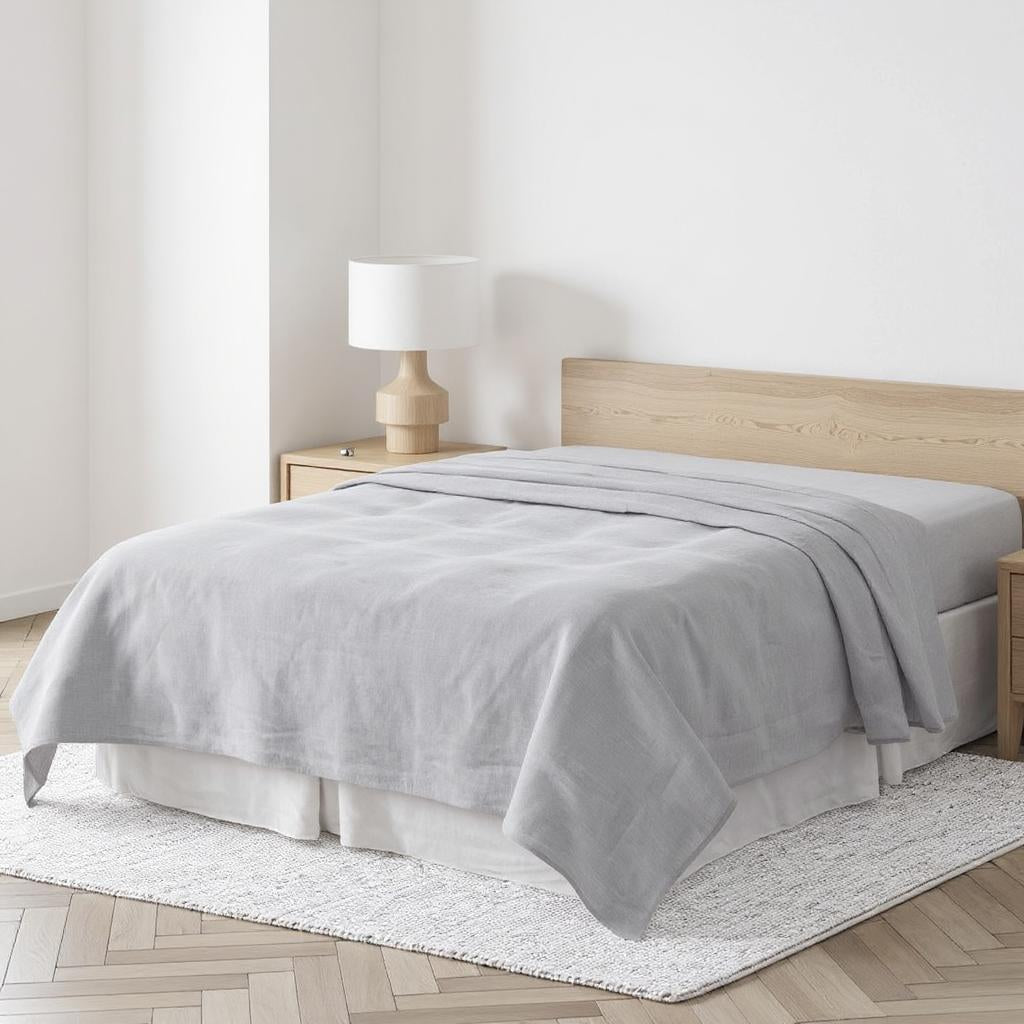 Cloud Linen King Flat Sheet-Bed Sheets-DECOROLALA