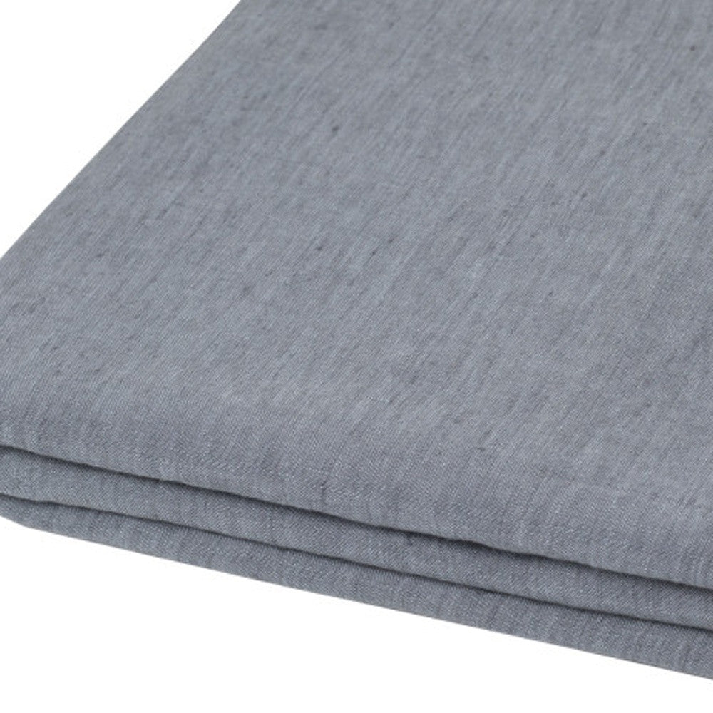 Slate Gray Linen Twin Flat Sheet-Bed Sheets-DECOROLALA