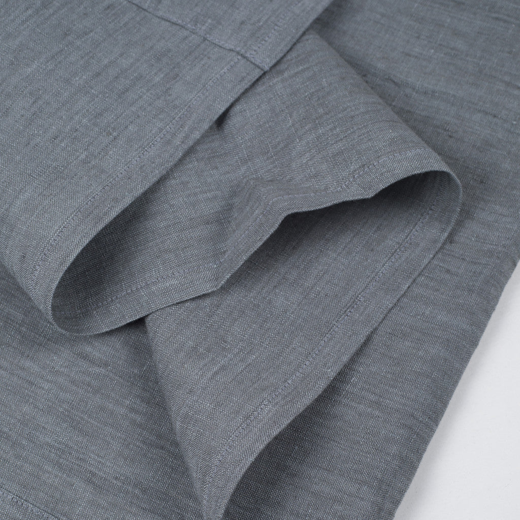 Slate Gray Linen King Flat Sheet-Bed Sheets-DECOROLALA
