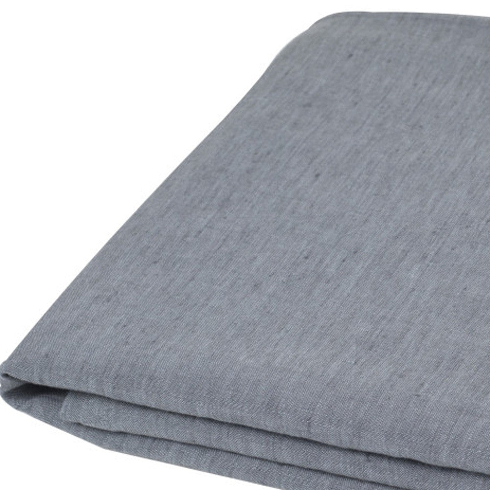 Slate Gray Linen King Flat Sheet-Bed Sheets-DECOROLALA