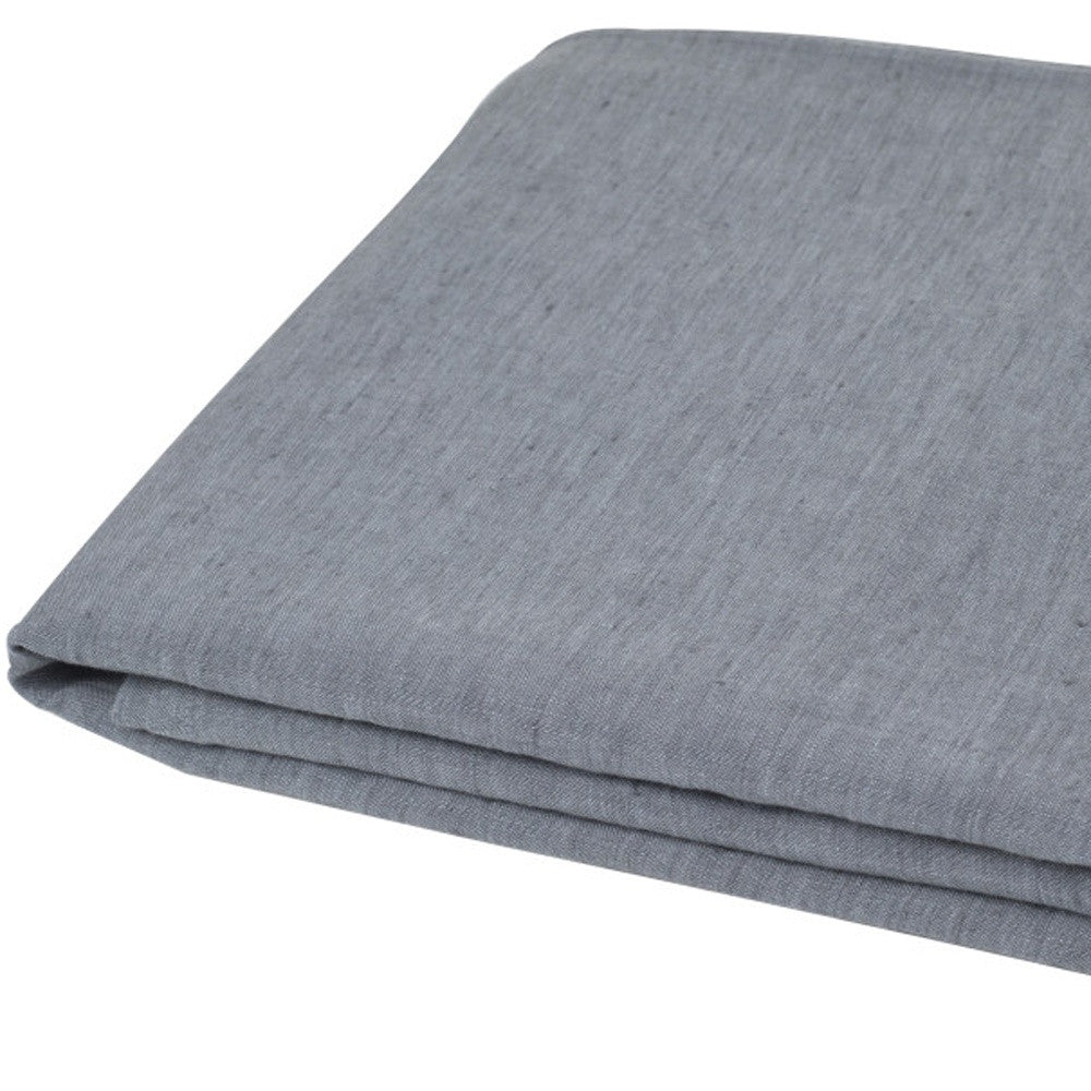 Slate Gray Linen King Flat Sheet-Bed Sheets-DECOROLALA