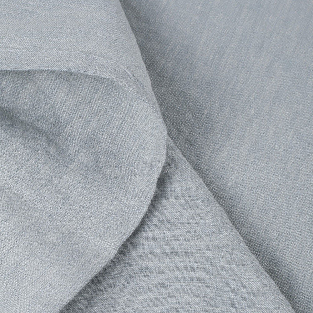 Blue Linen Full Double Flat Sheet-Bed Sheets-DECOROLALA