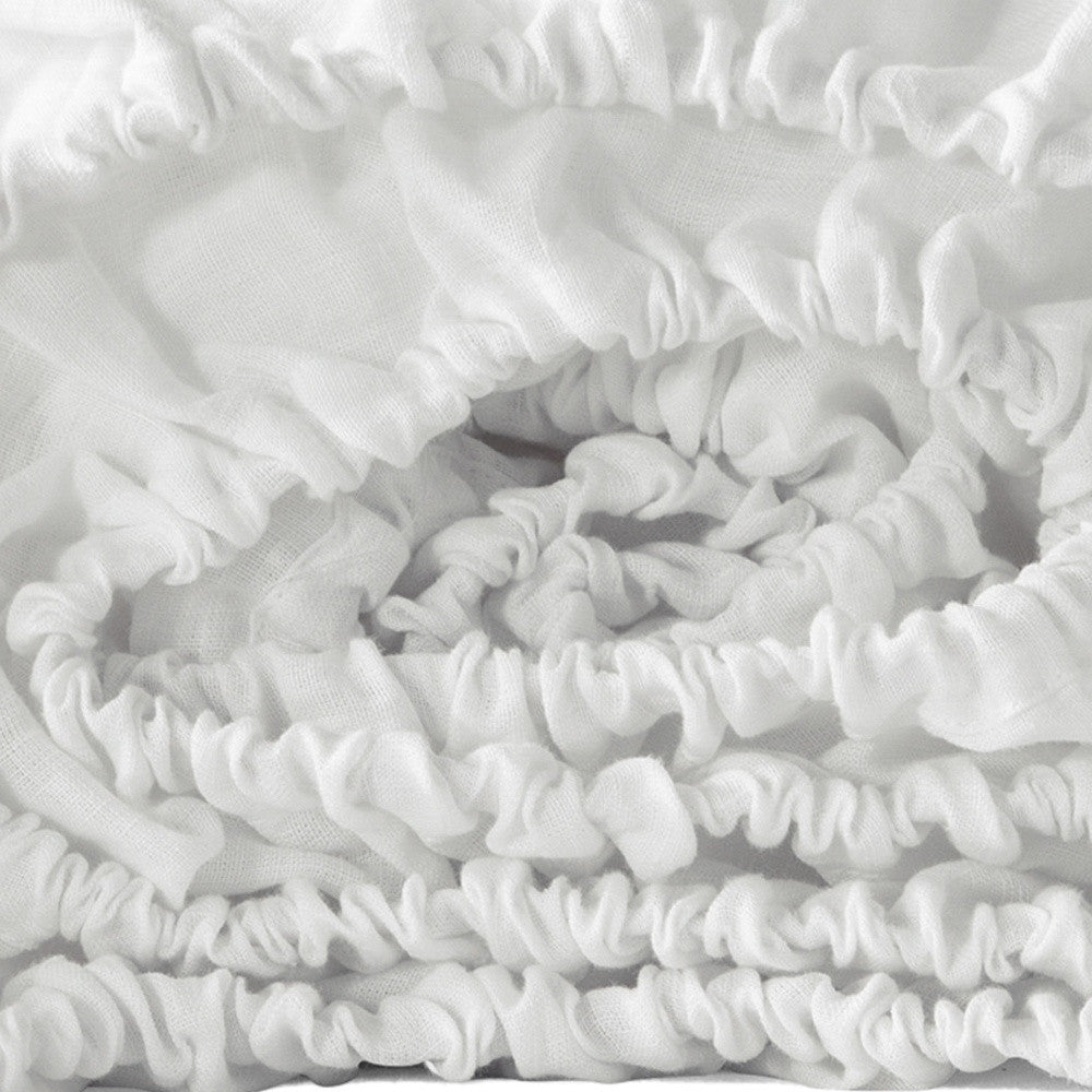 Ivory Linen Queen Fitted sheet-Bed Sheets-DECOROLALA