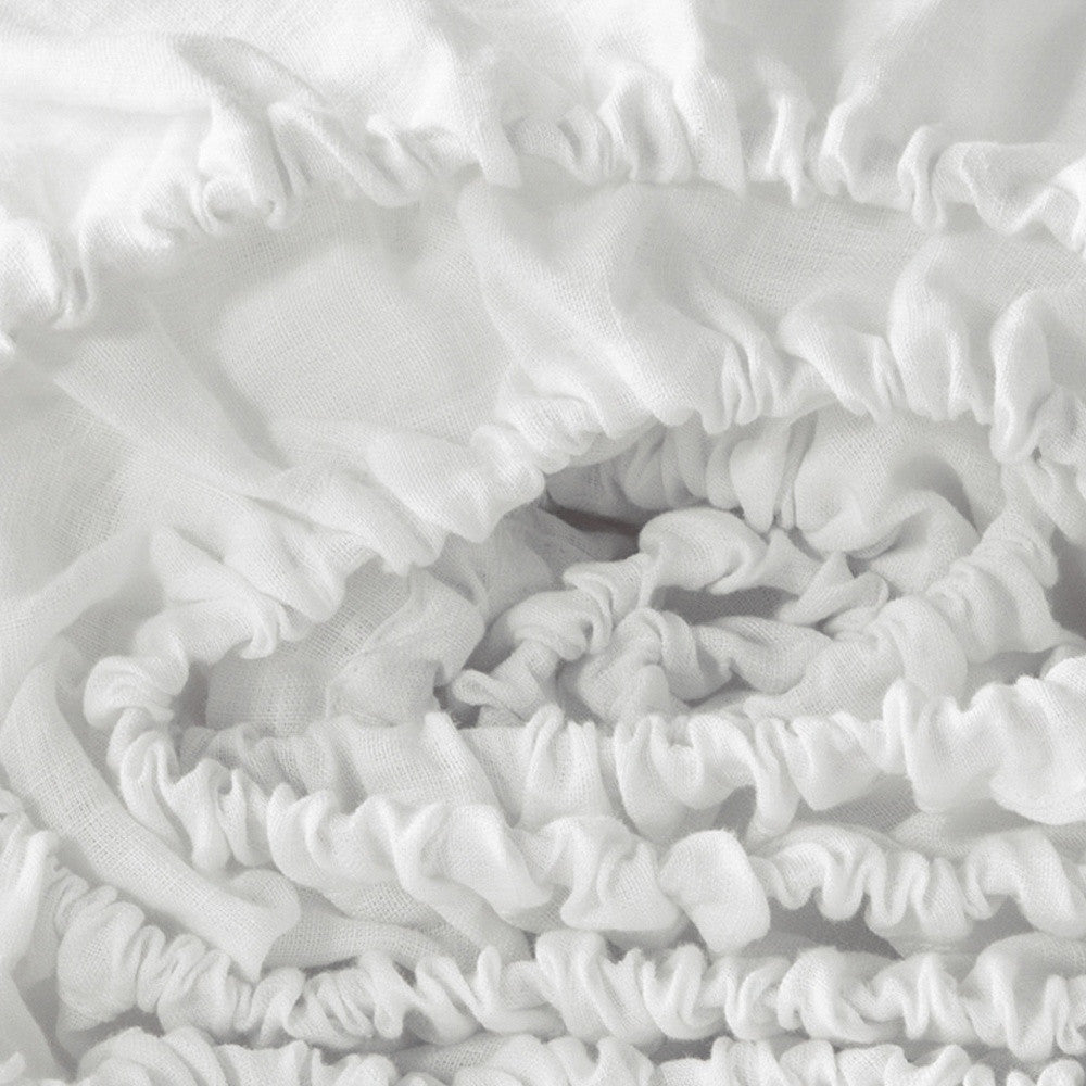 Ivory Linen King Fitted sheet-Bed Sheets-DECOROLALA