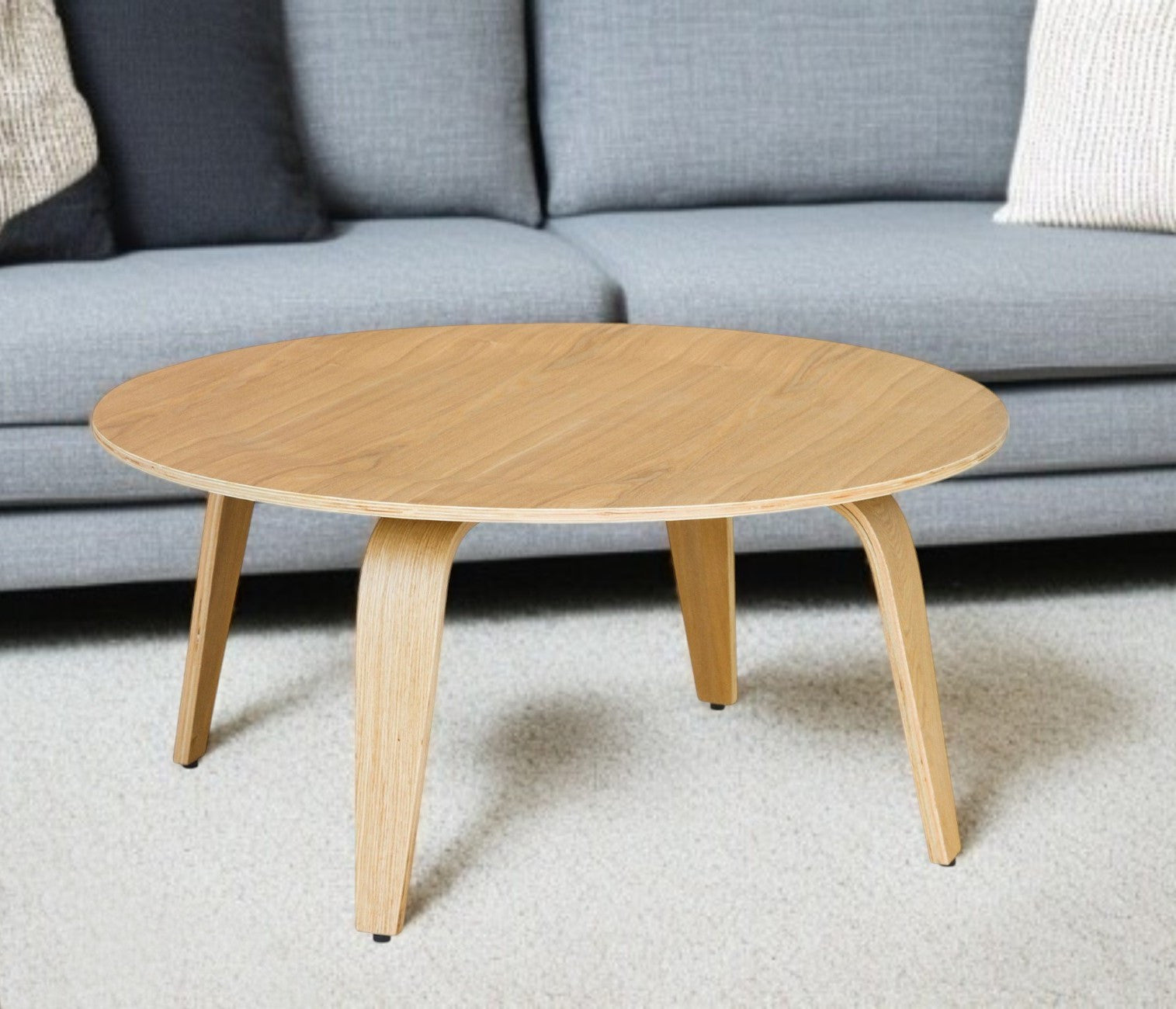 34" Natural Round Coffee Table-0