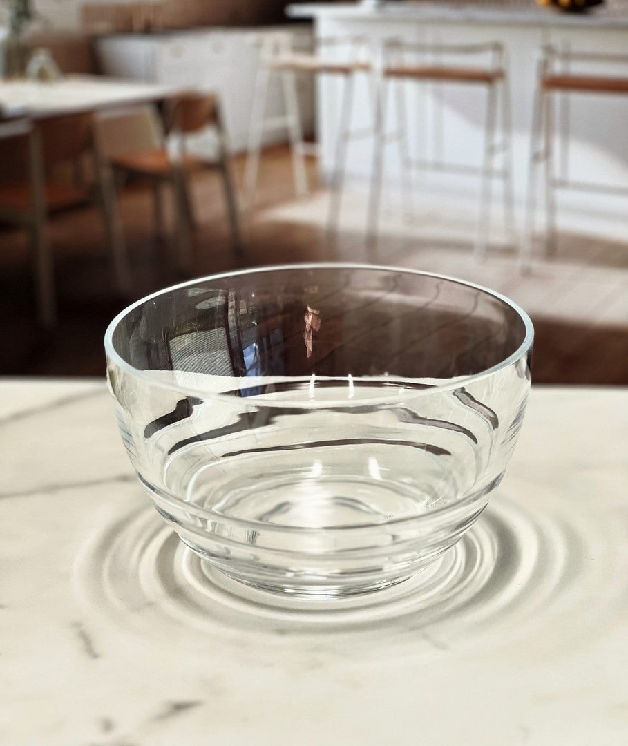 Clear Four Piece Round Swirl Acrylic Service For Four Bowl Set-Dinnerware-DECOROLALA