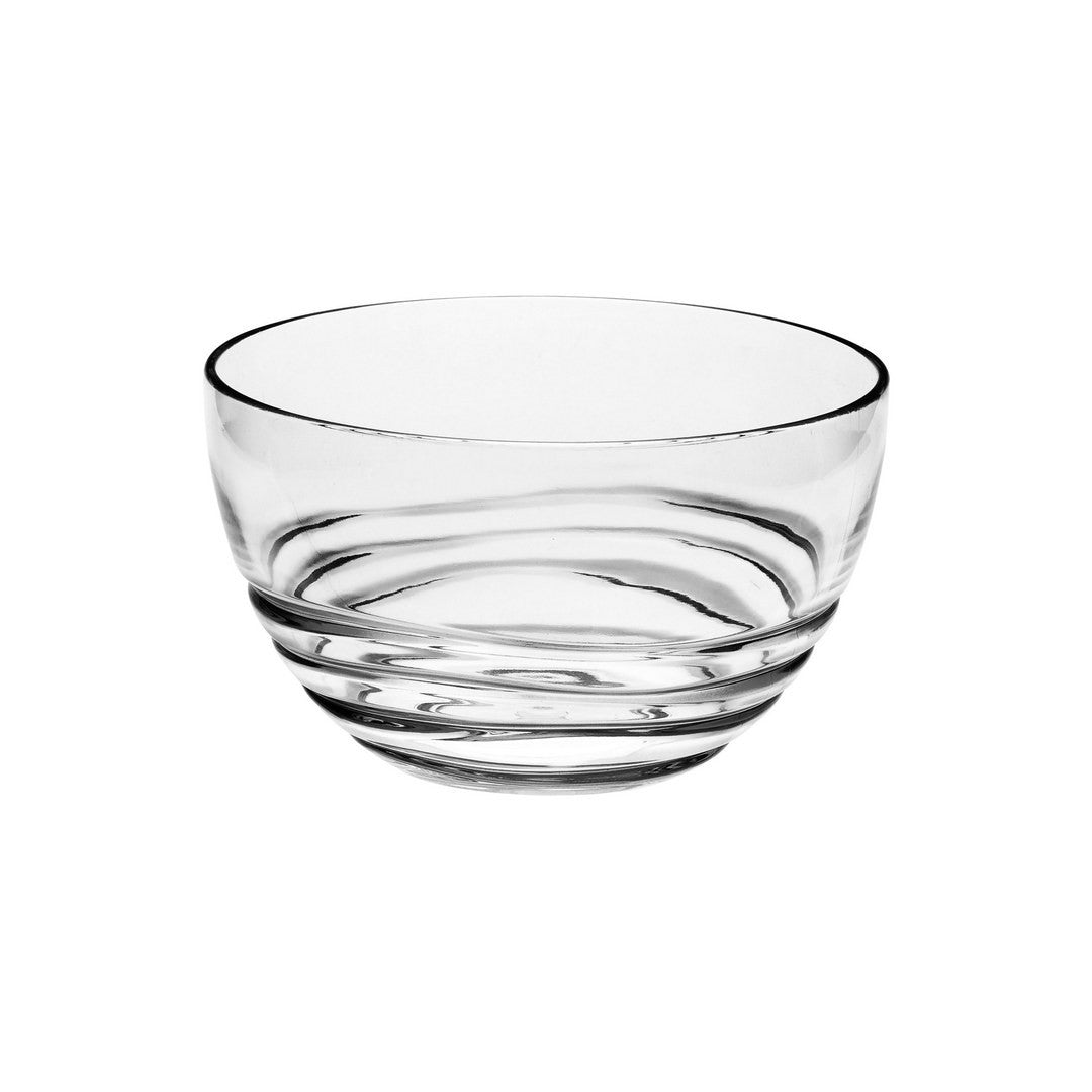 Clear Four Piece Round Swirl Acrylic Service For Four Bowl Set-Dinnerware-DECOROLALA