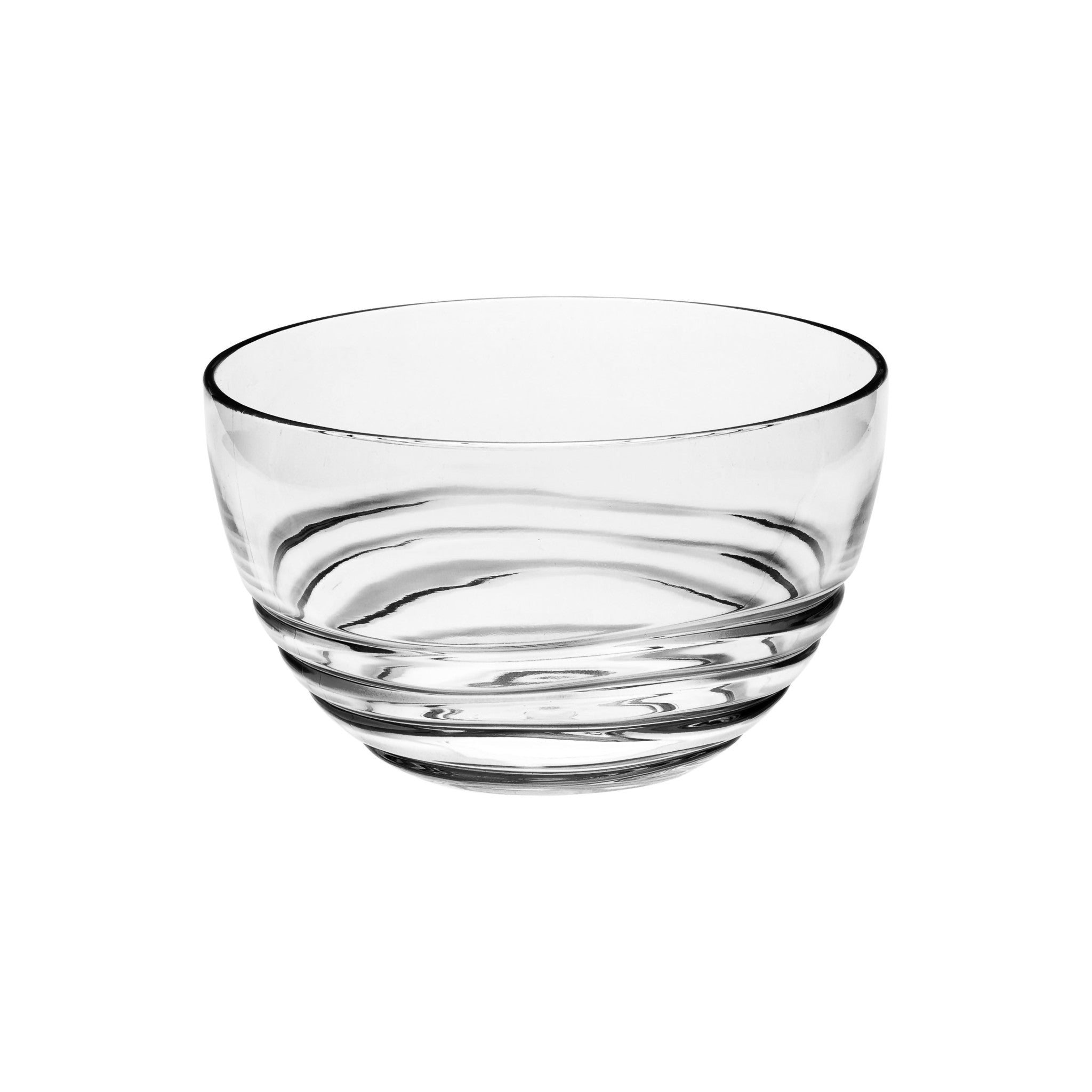 Clear Four Piece Round Swirl Acrylic Service For Four Bowl Set-Dinnerware-DECOROLALA