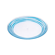 Blue Four Piece Round Swirl Acrylic Service For Four Salad Plate Set-Dinnerware-DECOROLALA