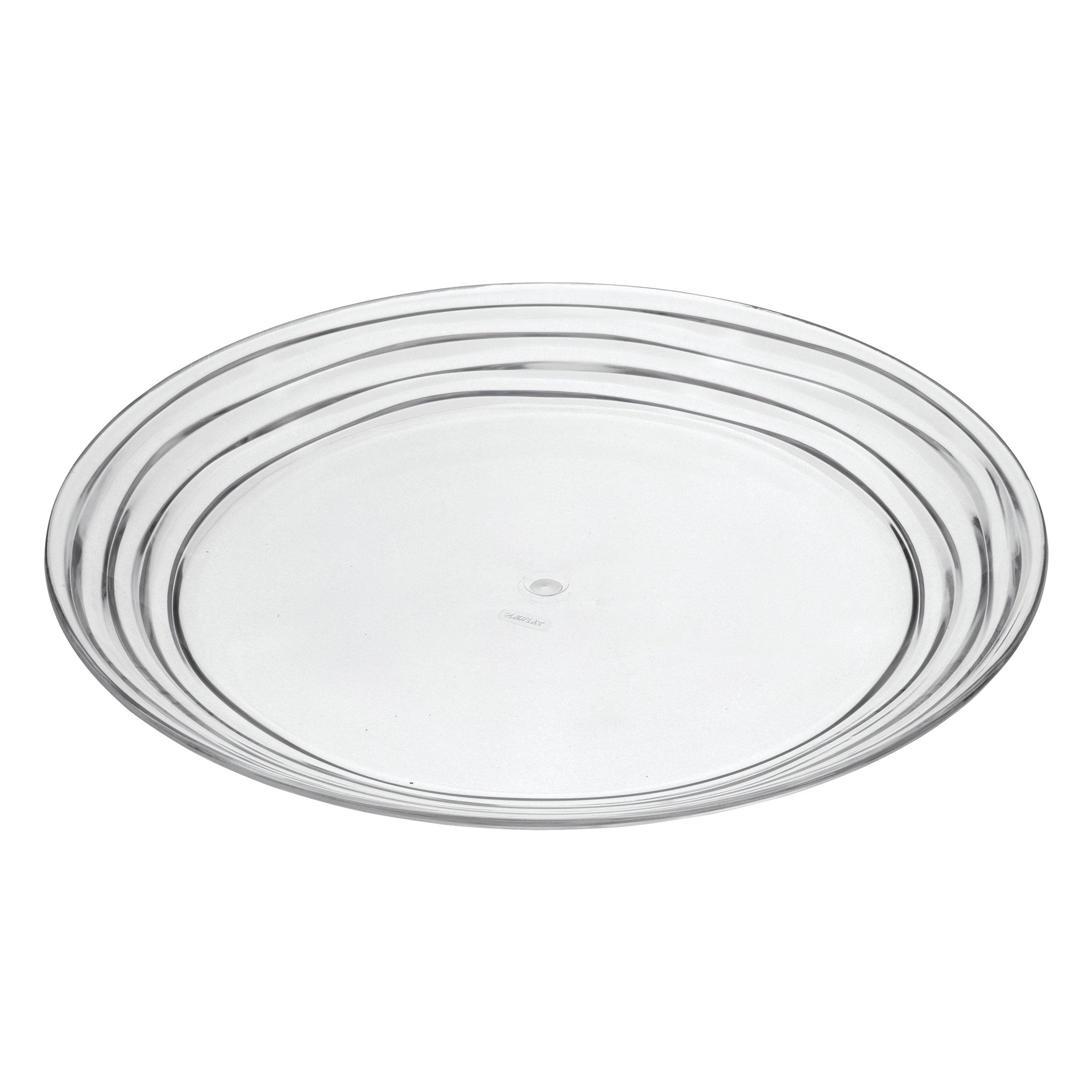 Clear Four Piece Round Swirl Acrylic Service For Four Dinner Plate Set-Dinnerware-DECOROLALA