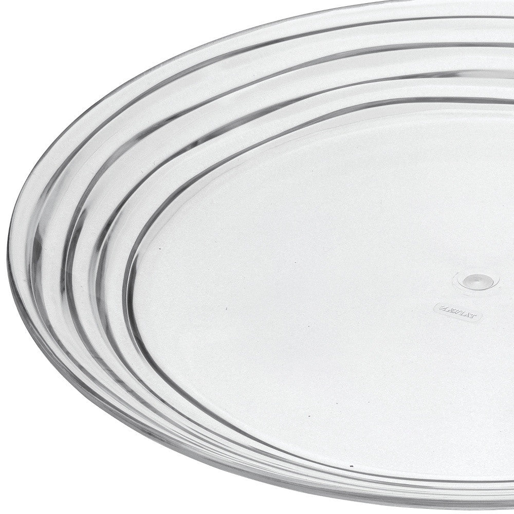 Clear Four Piece Round Swirl Acrylic Service For Four Dinner Plate Set-Dinnerware-DECOROLALA