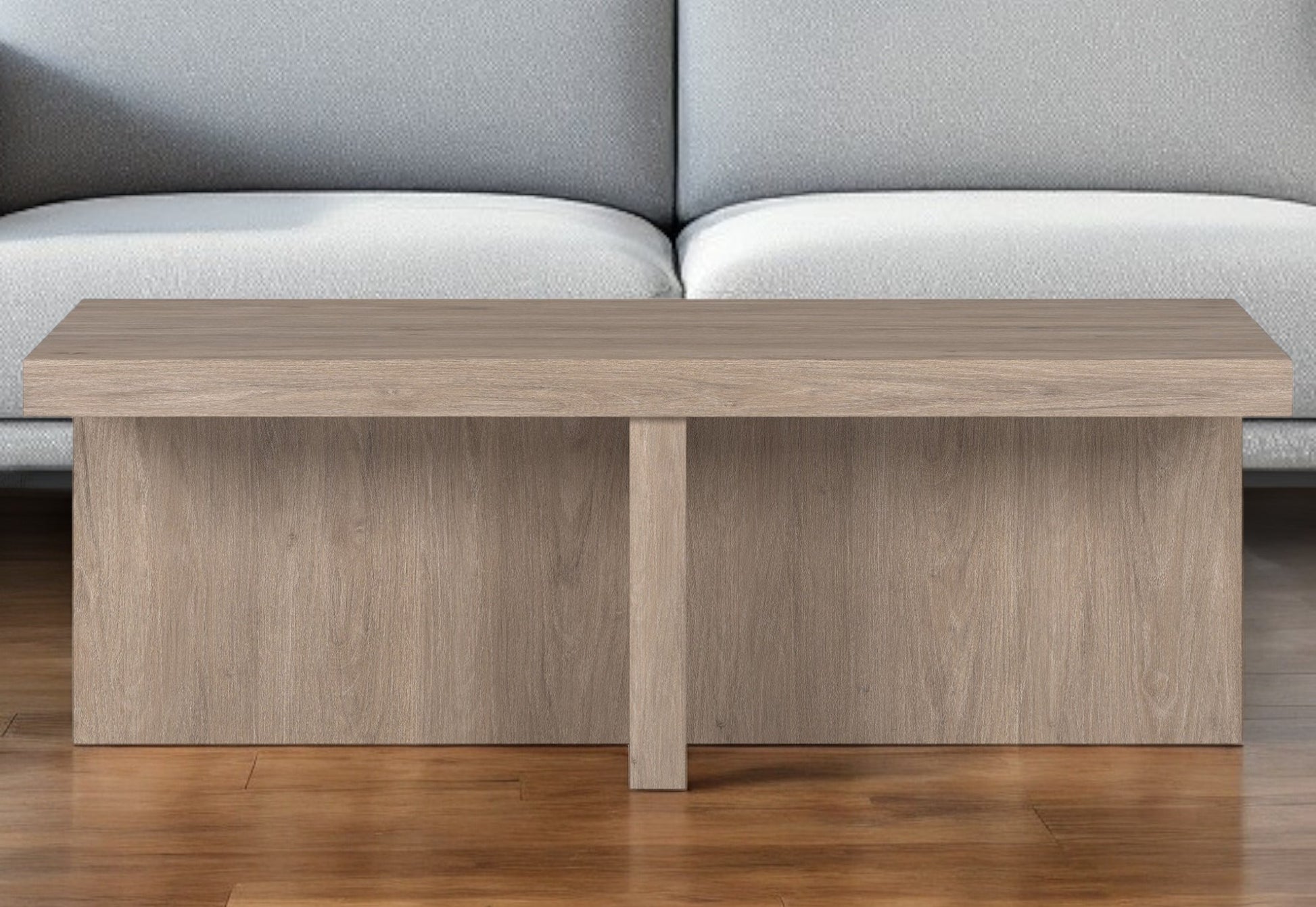 44" Gray Coffee Table-Coffee Tables-DECOROLALA