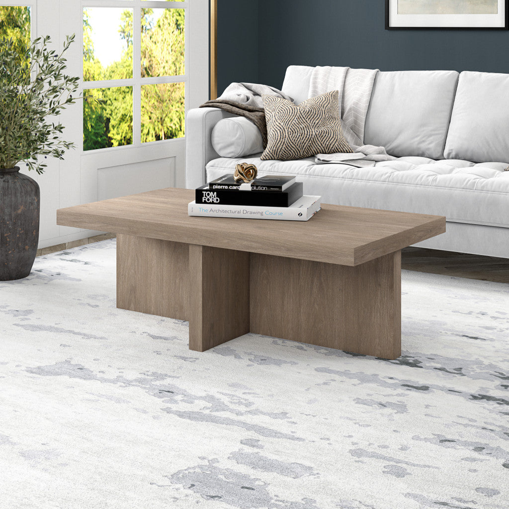 44" Gray Coffee Table-Coffee Tables-DECOROLALA