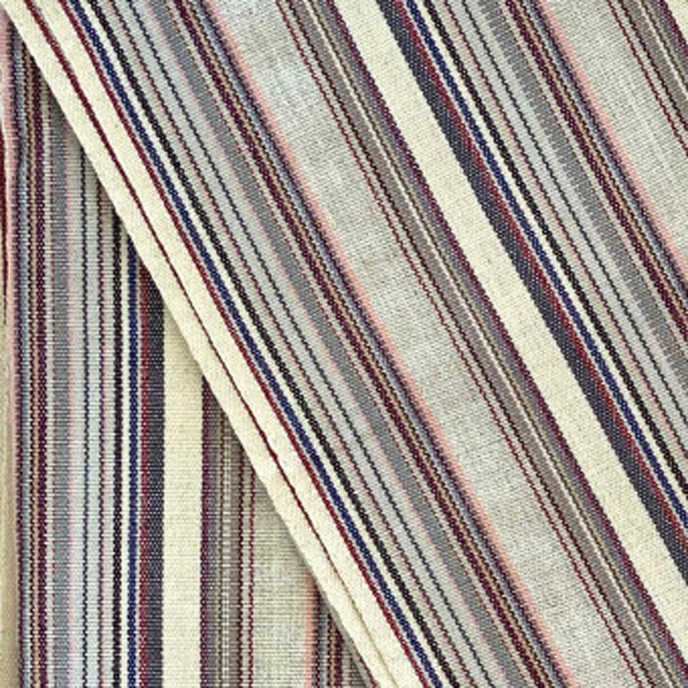 39" X 71" Gray Cotton Plain Weave Striped Turkish Towel Throw Blanket with Tassels-Throws & Blankets-DECOROLALA