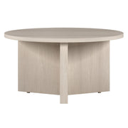 32" White Round Coffee Table-0