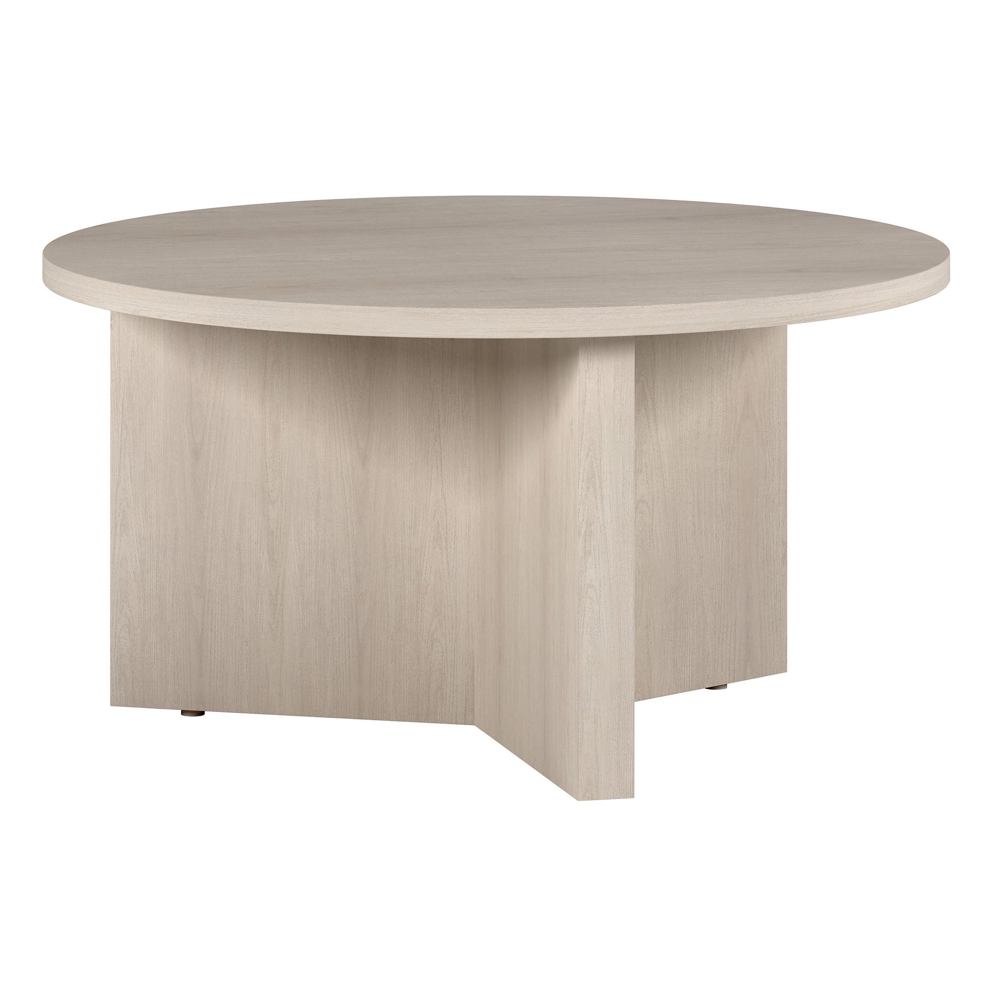32" White Round Coffee Table-3