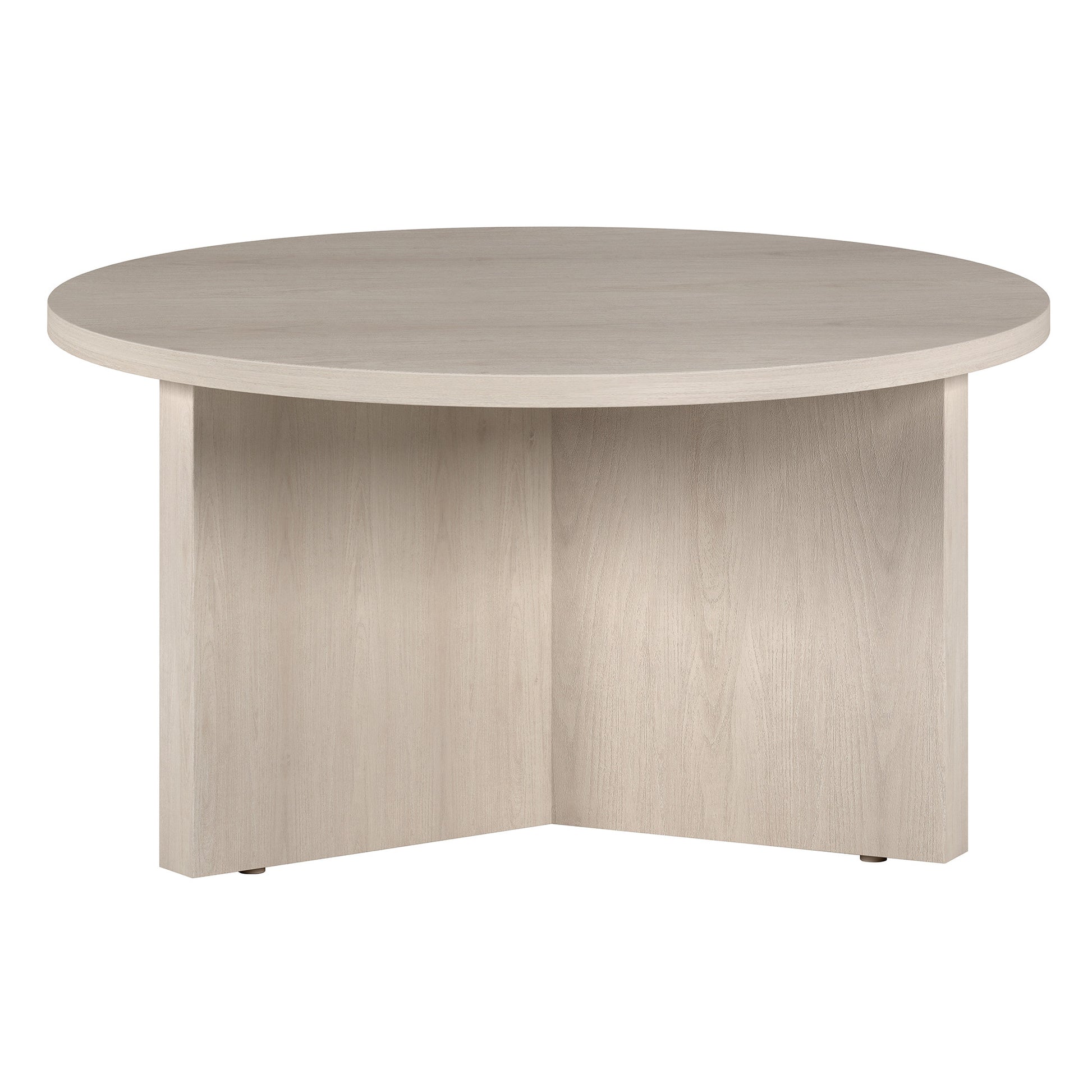 32" White Round Coffee Table-4