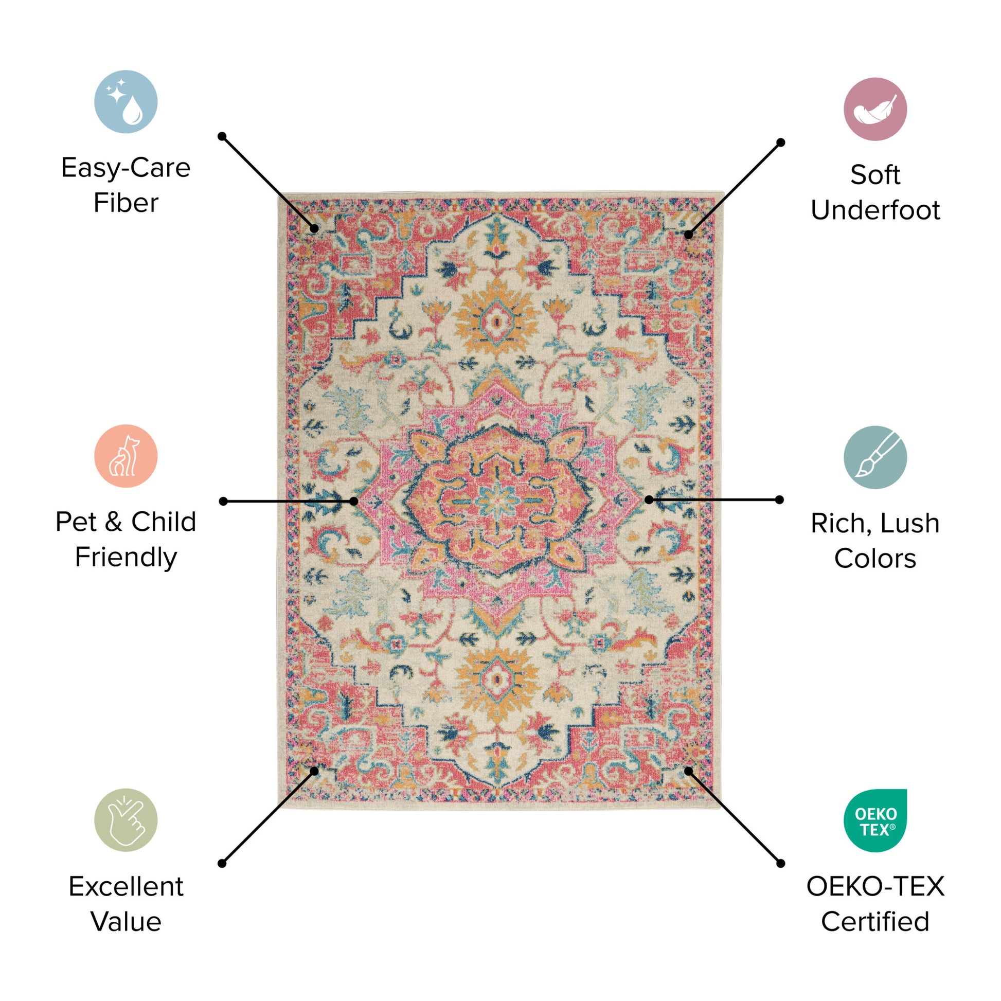 14' Blue Abstract Runner Rug-3