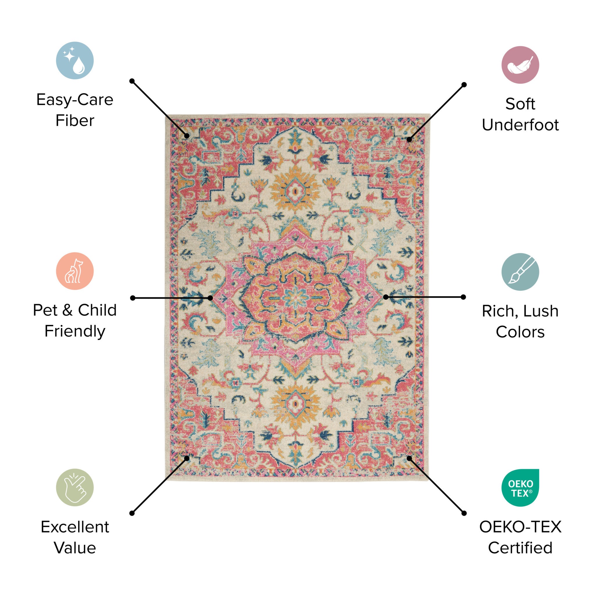 14' Blue Abstract Runner Rug-3
