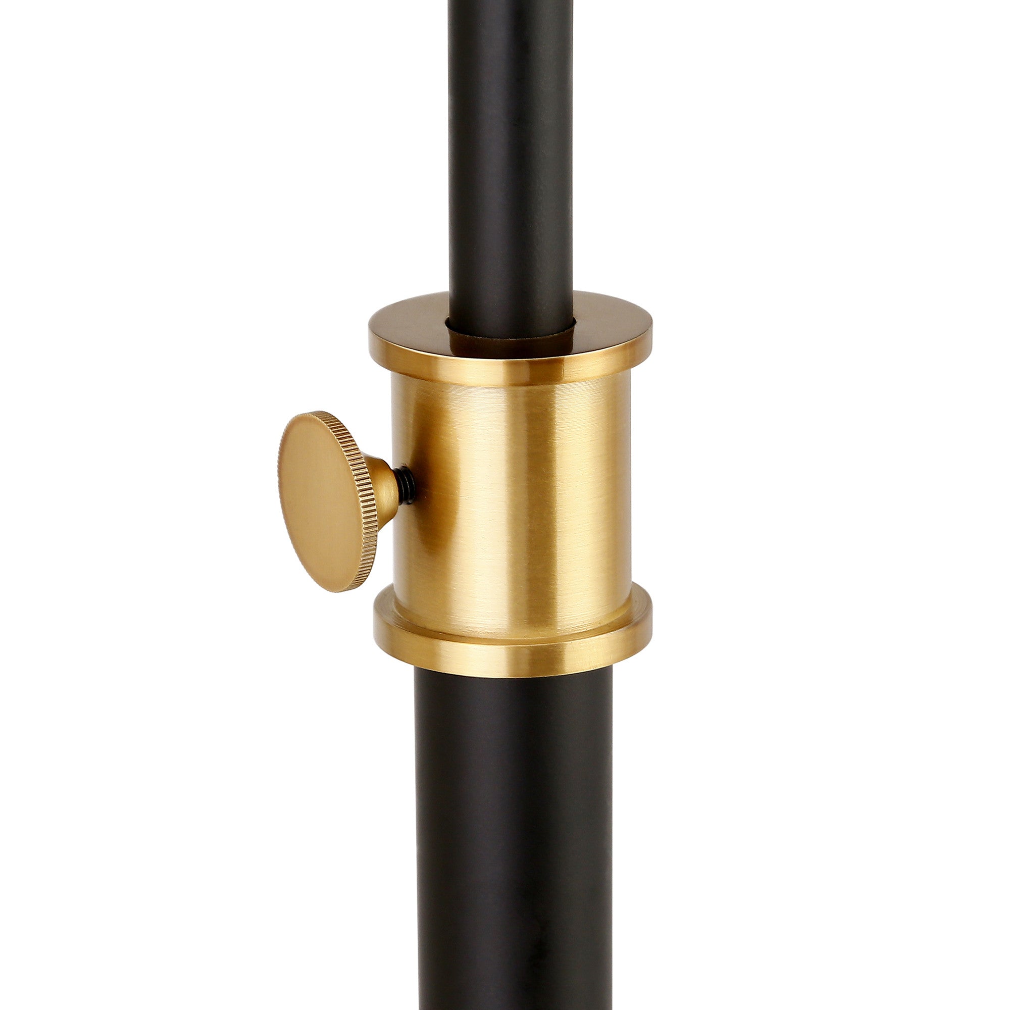 68" Black Adjustable Reading Floor Lamp With Black Dome Shade-Floor Lamps-DECOROLALA