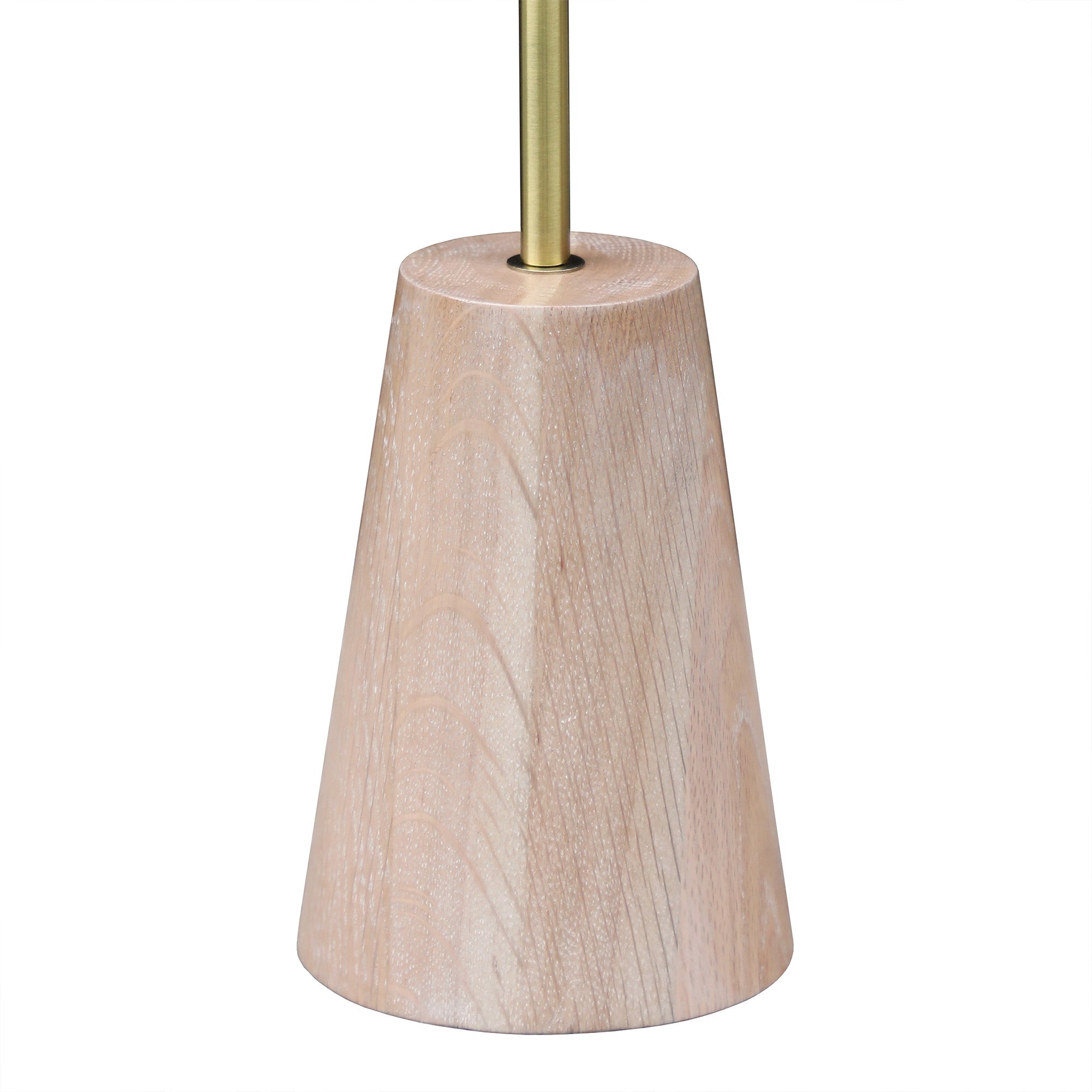 26" Gold and Brown Metal Table Lamp With White Drum Shade-Table Lamps-DECOROLALA