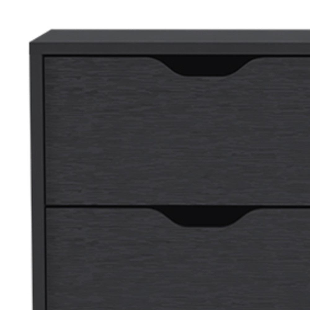 18" Black Five Drawer Standard Chest-6