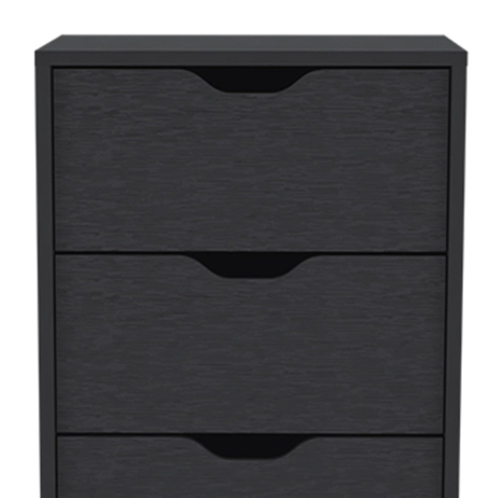 18" Black Five Drawer Standard Chest-4